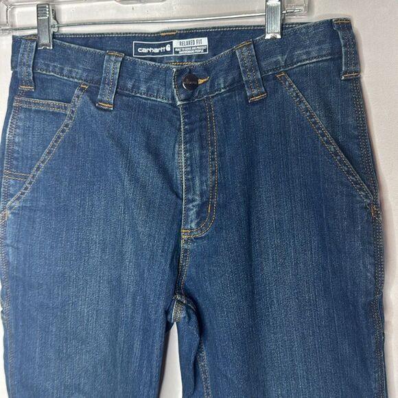 Carhartt Men's Relaxed Fit Utility Medium Dark Blue Jeans. Size 30X30. - Picture 6 of 16